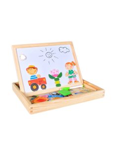   Drewniane Pudełko z Magnetyczną Układanką i Tablicą EmonaMall - Kod W4299